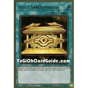 Gold Sarcophagus (Premium Gold Rare) – Maximum Gold El Dorado | Carta YUGIOH en México