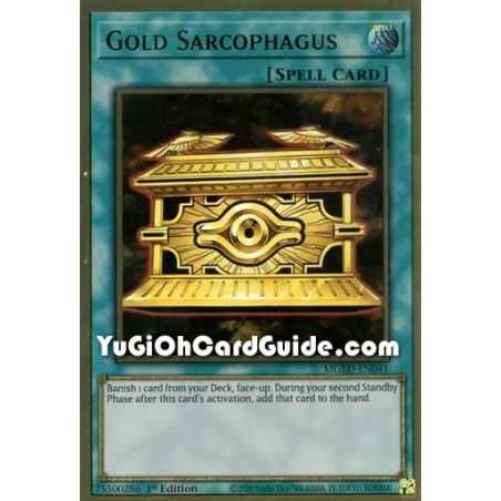 Gold Sarcophagus (Premium Gold Rare) – Maximum Gold El Dorado | Carta YUGIOH en México