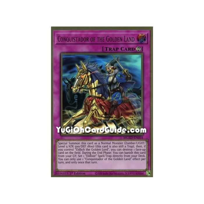 Conquistador of the Golden Land (Premium Gold Rare) – Maximum Gold El Dorado | Carta YUGIOH en México