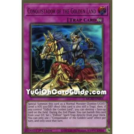 Conquistador of the Golden Land (Premium Gold Rare) – Maximum Gold El Dorado | Carta YUGIOH en México