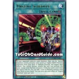 Urgent Schedule (Rare) – Maximum Gold El Dorado | Carta YUGIOH en México