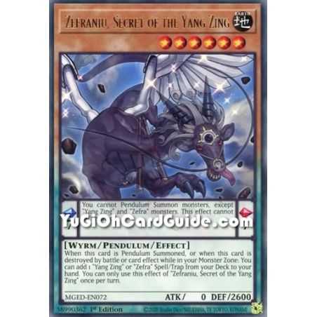 Zefraniu, Secret of the Yang Zing (Rare) – Maximum Gold El Dorado | Carta YUGIOH en México