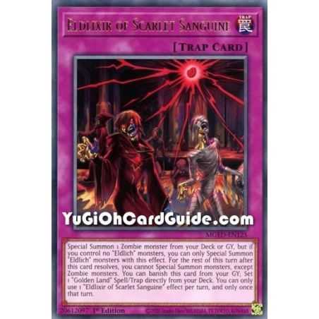 Eldlixir of Scarlet Sanguine (Rare) – Maximum Gold El Dorado | Carta YUGIOH en México