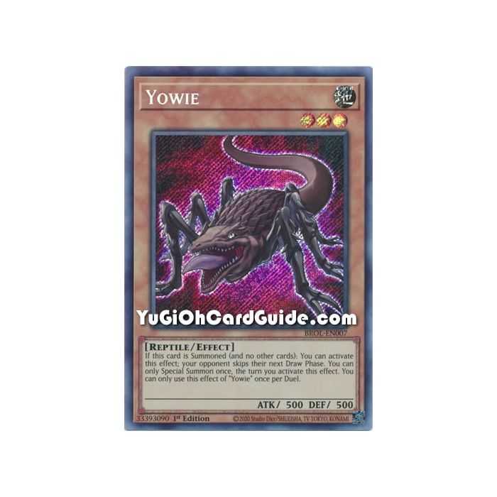 Yowie (Secret Rare) – Brothers of Legend | Carta YUGIOH en México