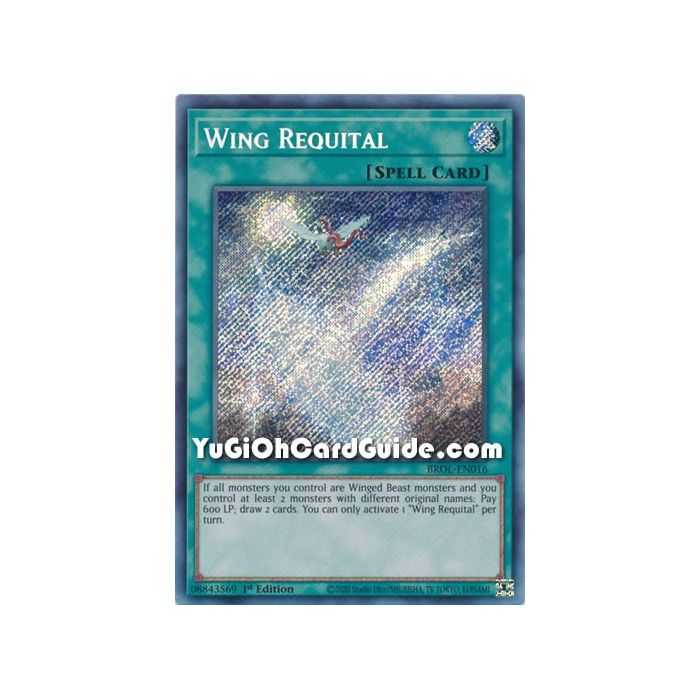 Wing Requital (Secret Rare) – Brothers of Legend | Carta YUGIOH en México
