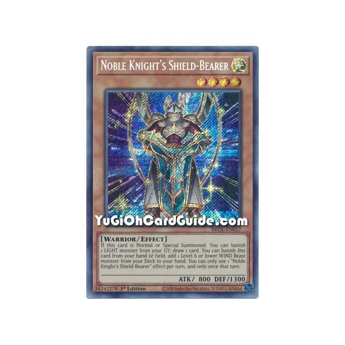 Noble Knight's Shield-Bearer (Secret Rare) – Brothers of Legend | Carta YUGIOH en México