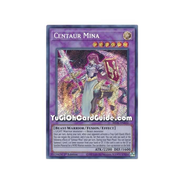 Centaur Mina (Secret Rare) – Brothers of Legend | Carta YUGIOH en México