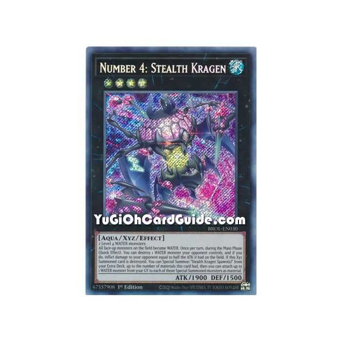 Number 4: Stealth Kragen (Secret Rare) – Brothers of Legend | Carta YUGIOH en México
