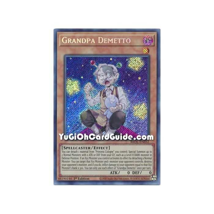 Grandpa Demetto (Secret Rare) – Brothers of Legend | Carta YUGIOH en México