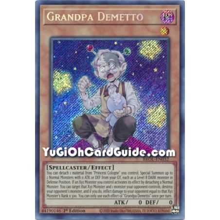 Grandpa Demetto (Secret Rare) – Brothers of Legend | Carta YUGIOH en México