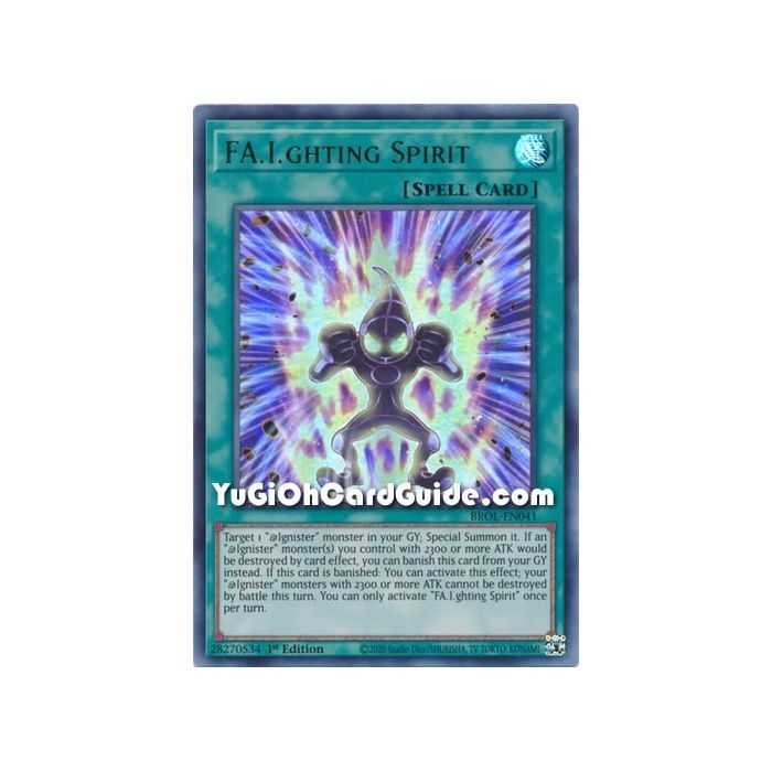 FA.I.ghting Spirit (Ultra Rare) – Brothers of Legend | Carta YUGIOH en México