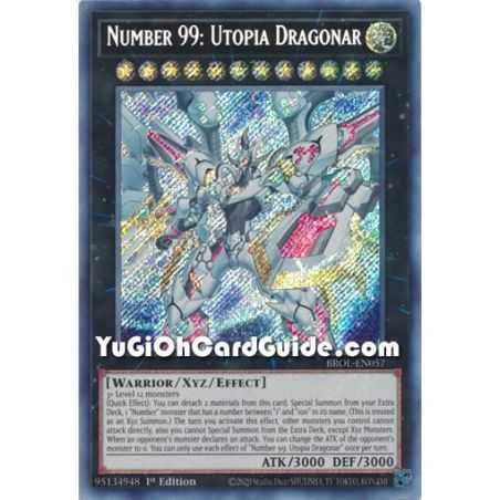 Number 99: Utopia Dragonar (Secret Rare) – Brothers of Legend | Carta YUGIOH en México