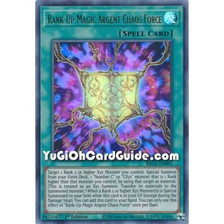 Rank-Up-Magic Argent Chaos Force (Ultra Rare) – Brothers of Legend | Carta YUGIOH en México