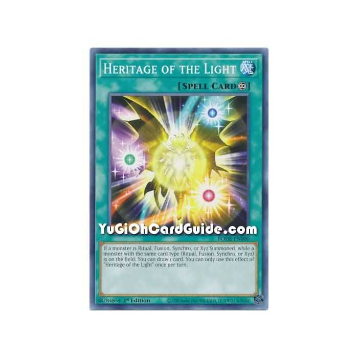Heritage of the Light (Common) – Burst of Destiny | Carta YUGIOH en México