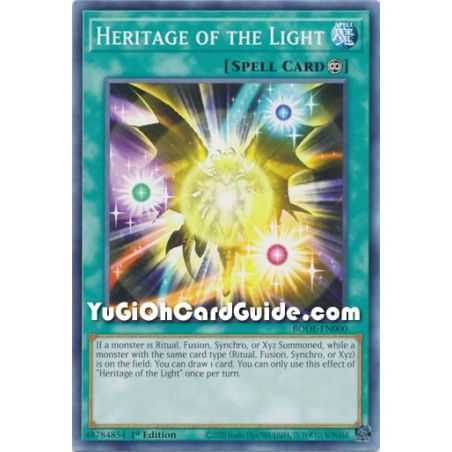 Heritage of the Light (Common) – Burst of Destiny | Carta YUGIOH en México