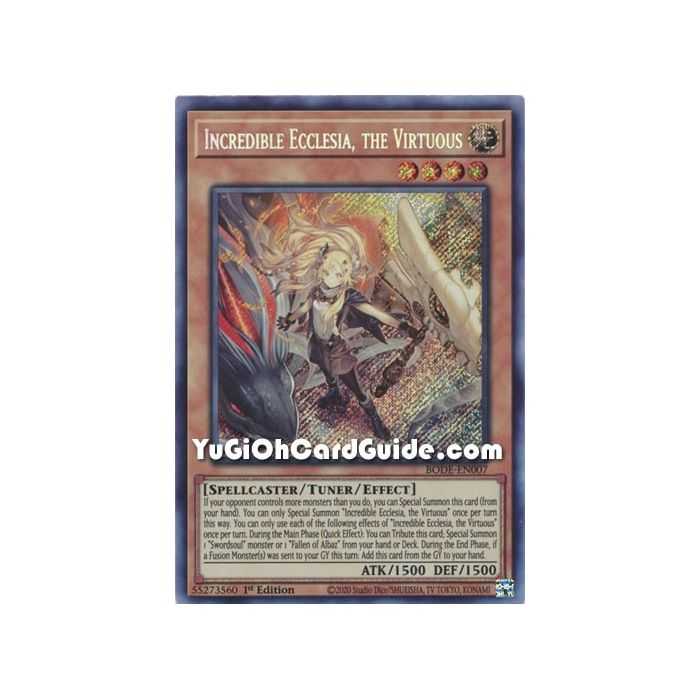 Incredible Ecclesia, the Virtuous (Secret Rare) – Burst of Destiny | Carta YUGIOH en México