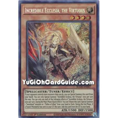 Incredible Ecclesia, the Virtuous (Secret Rare) – Burst of Destiny | Carta YUGIOH en México