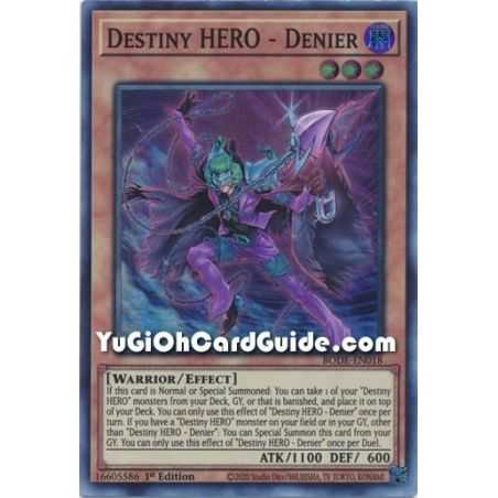 Destiny HERO - Denier (Super Rare) – Burst of Destiny | Carta YUGIOH en México