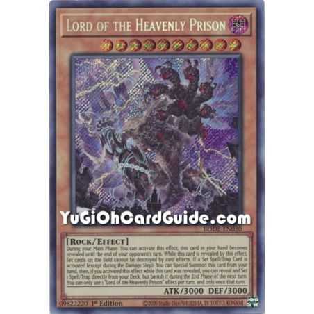 Lord of the Heavenly Prison (Secret Rare) – Burst of Destiny | Carta YUGIOH en México