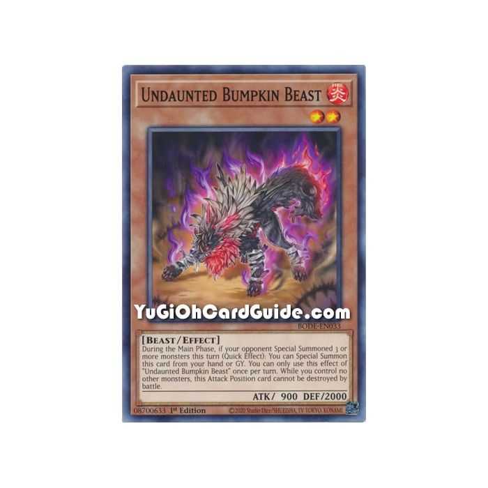 Undaunted Bumpkin Beast (Common) – Burst of Destiny | Carta YUGIOH en México