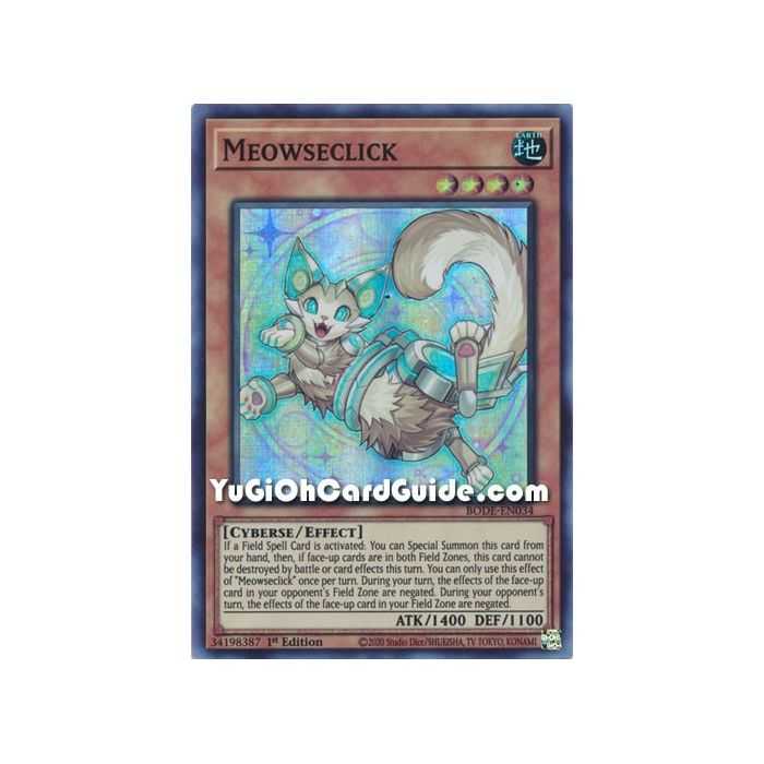 Meowseclick (Super Rare) – Burst of Destiny | Carta YUGIOH en México