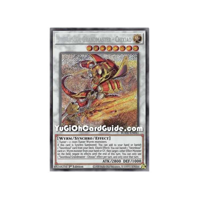 Swordsoul Grandmaster - Chixiao (Secret Rare) – Burst of Destiny | Carta YUGIOH en México