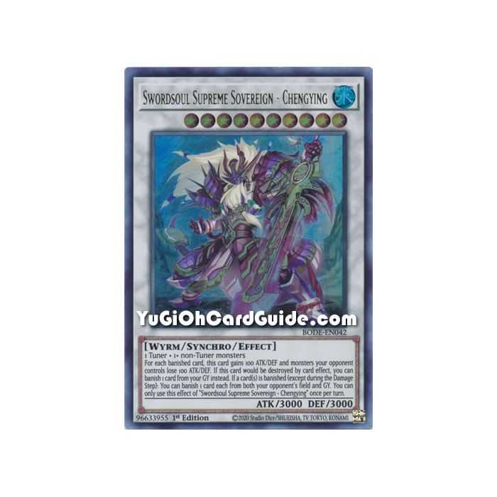 Swordsoul Supreme Sovereign Chengying (Ultra Rare) – Burst of Destiny | Carta YUGIOH en México