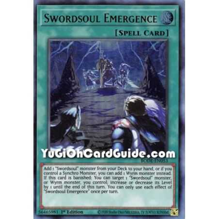 Swordsoul Emergence (Ultra Rare) – Burst of Destiny | Carta YUGIOH en México
