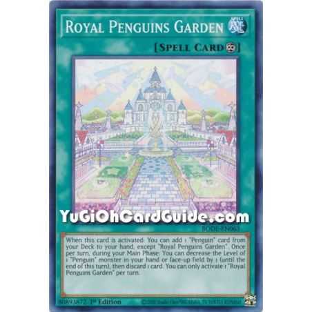 Royal Penguins Garden (Common) – Burst of Destiny | Carta YUGIOH en México