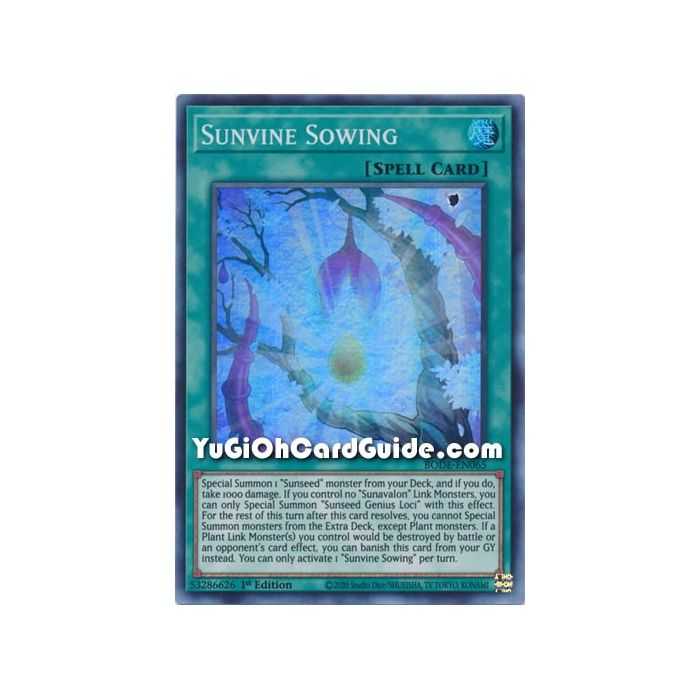 Sunvine Sowing (Super Rare) – Burst of Destiny | Carta YUGIOH en México
