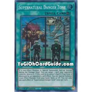 Supernatural Danger Zone (Super Rare) – Burst of Destiny | Carta YUGIOH en México