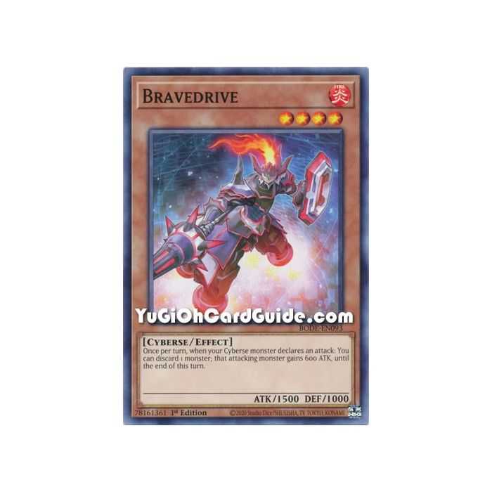 Bravedrive (Common) – Burst of Destiny | Carta YUGIOH en México