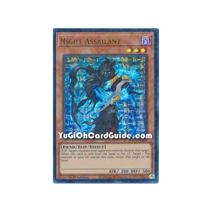 Night Assailant (Ultra Rare/Duel Terminal) – Hidden Arsenal Chapter 1 | Carta YUGIOH en México