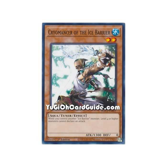 Cryomancer of the Ice Barrier (Common) – Hidden Arsenal Chapter 1 | Carta YUGIOH en México