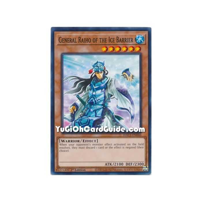 General Raiho of the Ice Barrier (Common) – Hidden Arsenal Chapter 1 | Carta YUGIOH en México
