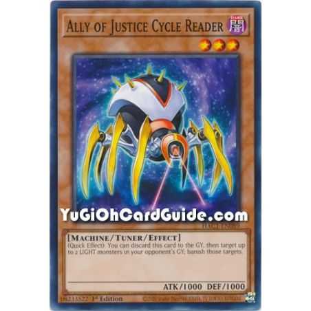 Ally of Justice Cycle Reader (Common) – Hidden Arsenal Chapter 1 | Carta YUGIOH en México