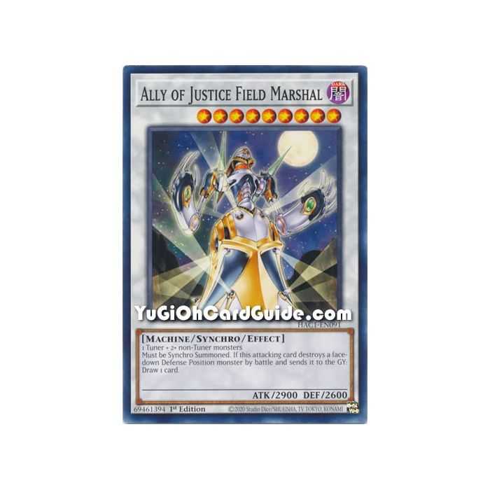 Ally of Justice Field Marshal (Common) – Hidden Arsenal Chapter 1 | Carta YUGIOH en México