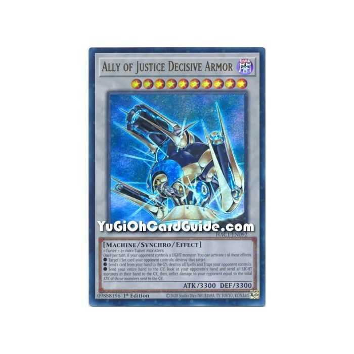 Ally of Justice Decisive Armor (Ultra Rare/Duel Terminal) – Hidden Arsenal Chapter 1 | Carta YUGIOH en México