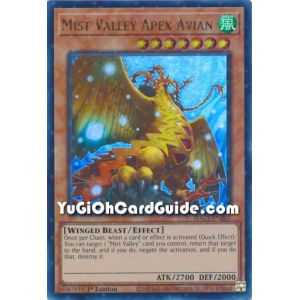 Mist Valley Apex Avian (Ultra Rare/Duel Terminal) – Hidden Arsenal Chapter 1 | Carta YUGIOH en México