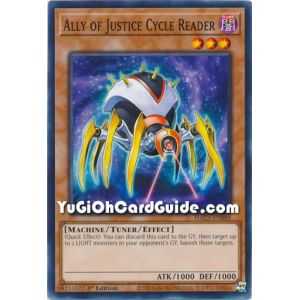 Ally of Justice Cycle Reader (Common) – Hidden Arsenal Chapter 1 | Carta YUGIOH en México