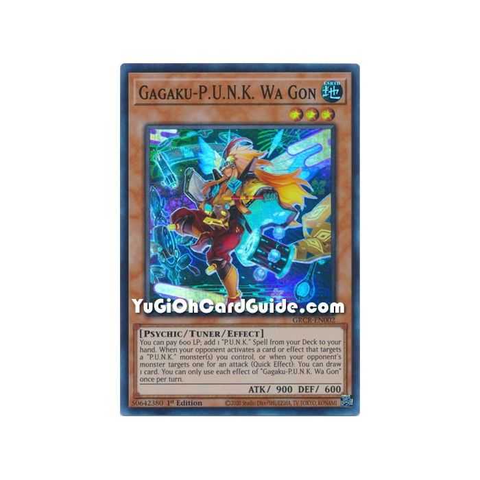 Gagaku-P.U.N.K. Wa Gon (Super Rare) – The Grand Creators | Carta YUGIOH en México