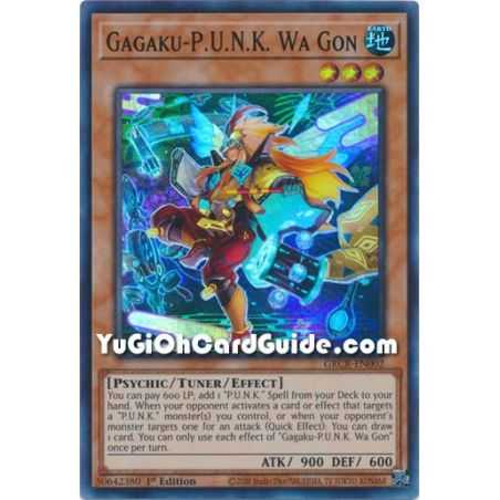 Gagaku-P.U.N.K. Wa Gon (Super Rare) – The Grand Creators | Carta YUGIOH en México