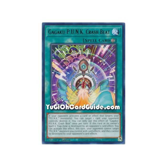 Gagaku-P.U.N.K. Crash Beat (Rare) – The Grand Creators | Carta YUGIOH en México