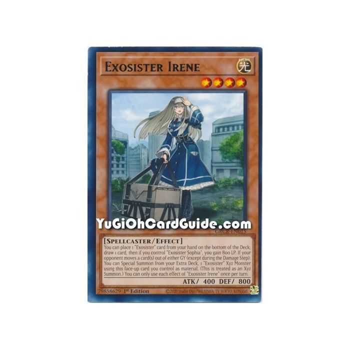 Exosister Irene (Rare) – The Grand Creators | Carta YUGIOH en México