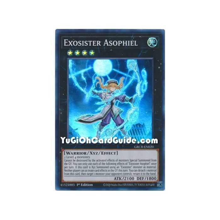 Exosister Asophiel (Super Rare) – The Grand Creators | Carta YUGIOH en México