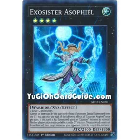 Exosister Asophiel (Super Rare) – The Grand Creators | Carta YUGIOH en México