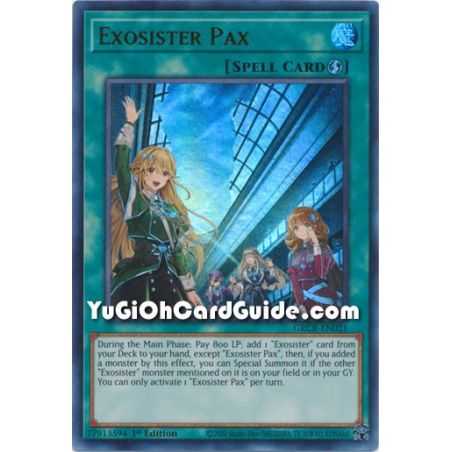 Exosister Pax (Ultra Rare) – The Grand Creators | Carta YUGIOH en México