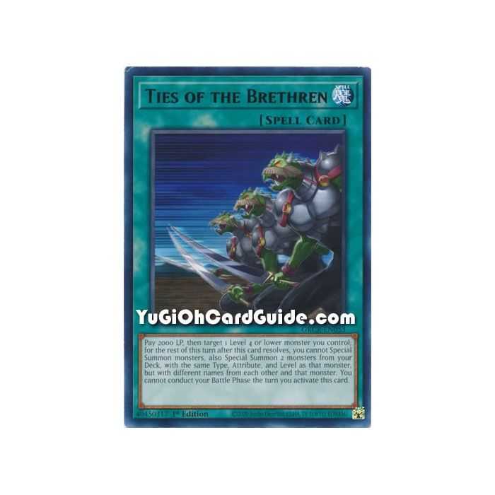 Ties of the Brethren (Rare) – The Grand Creators | Carta YUGIOH en México