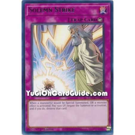 Solemn Strike (Rare) – The Grand Creators | Carta YUGIOH en México