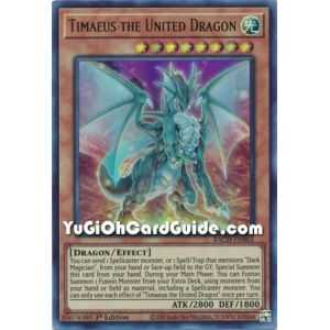 Timaeus the United Dragon (Ultra Rare) – Battle of Chaos | Carta YUGIOH en México